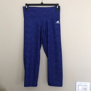 Cropped royal blue Adidas leggings - small